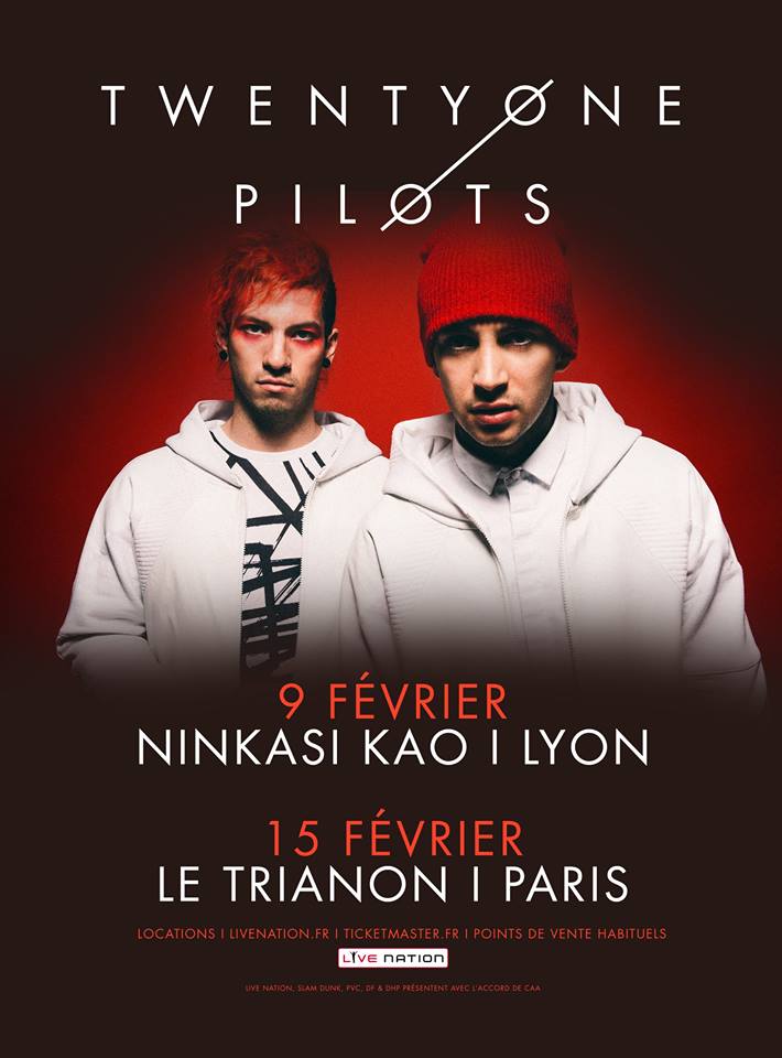 Twenty One Pilots concert déplacé au Trianon ! RockUrLife webzine